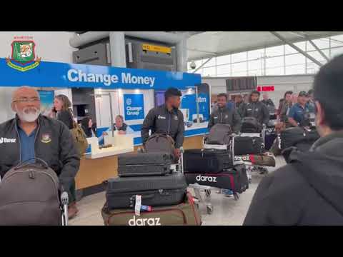 First group of Bangladesh team members arrive in Essex for the series against Ireland