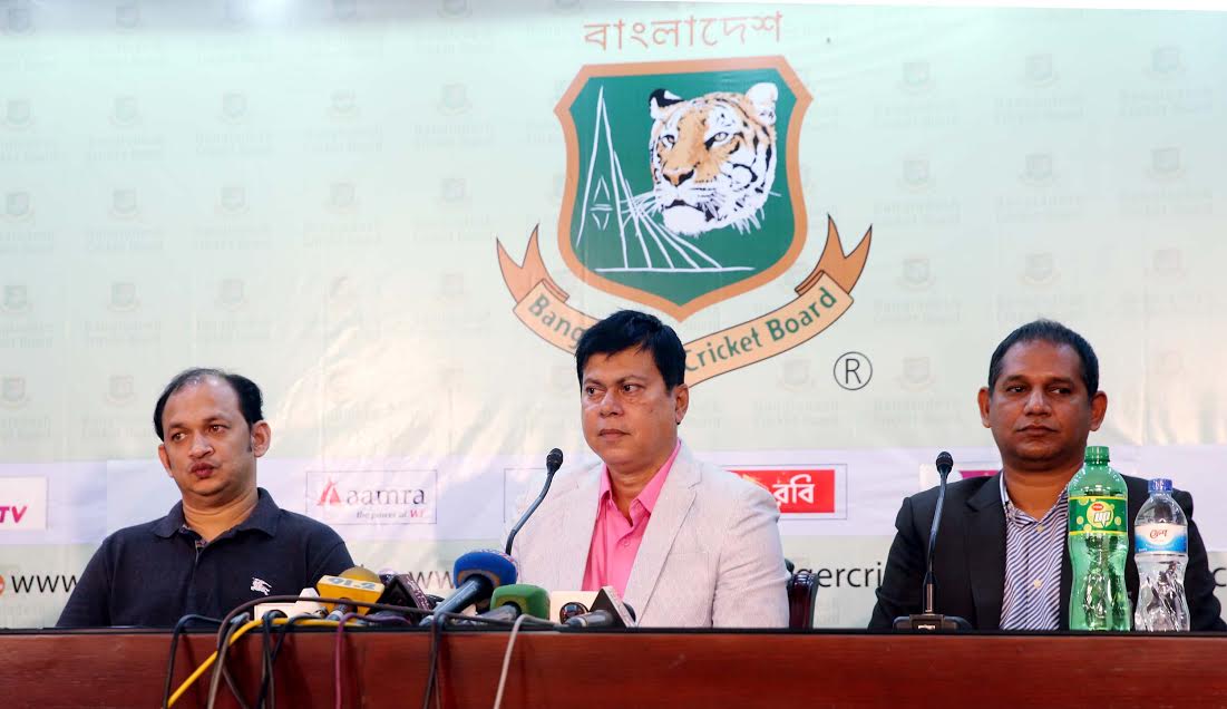 Press Conference of announcement of ICC Champions Trophy and Tri-Nation Series Squad