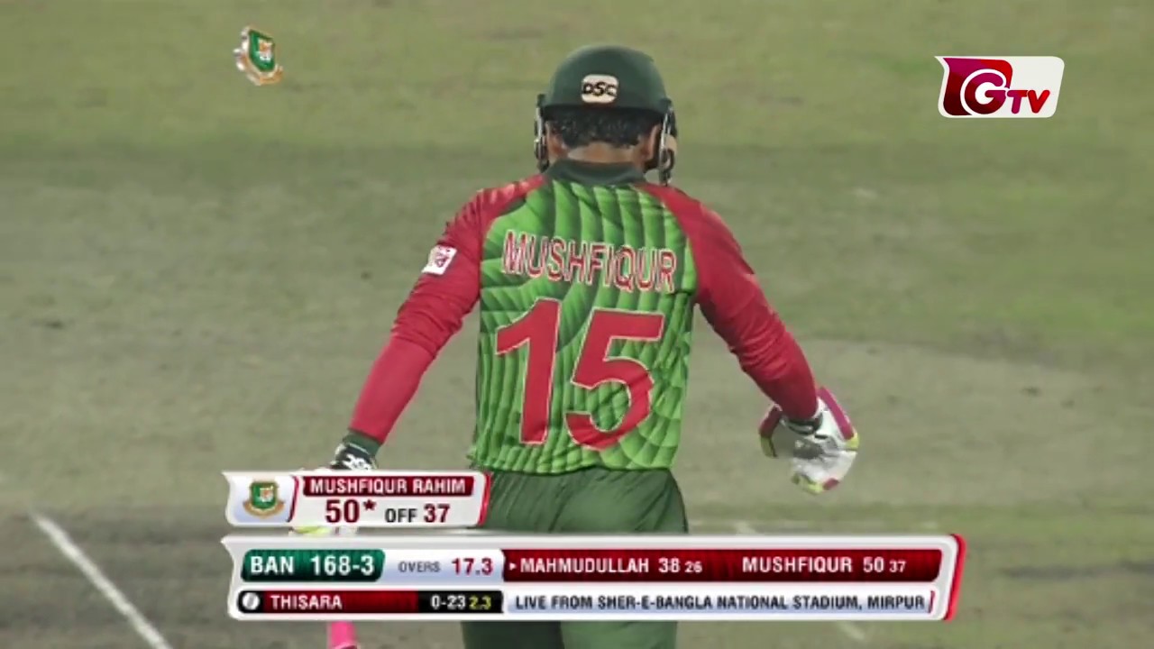 Video Mushfiqur Rahims 66 runs against Sri Lanka 1st T20 Bangladesh vs Sri Lanka