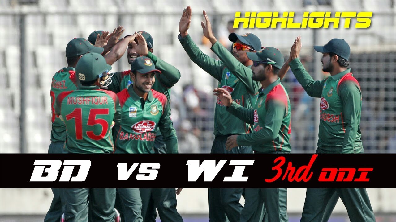 [Highlights] : Bangladesh vs Windies || 3rd ODI