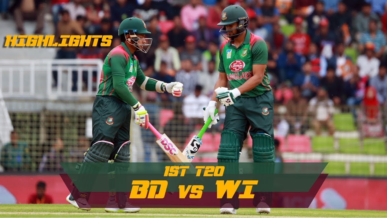 [Highlights] : Bangladesh vs Windies || 1st T20I