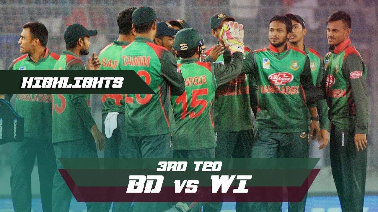 [Highlights] : Bangladesh vs Windies || 3rd T20I