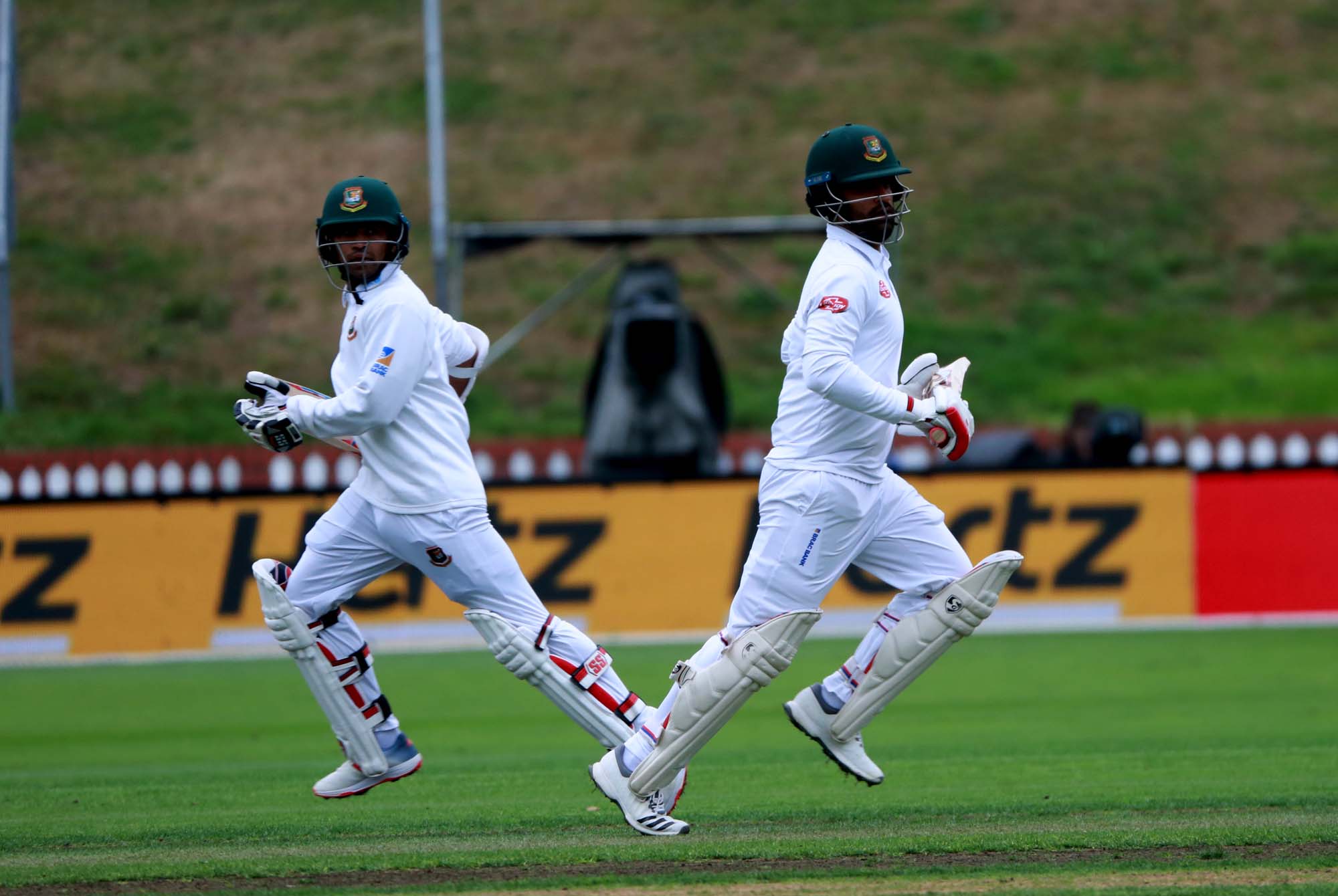 Bangladesh suffer batting collapse on rain-affected day