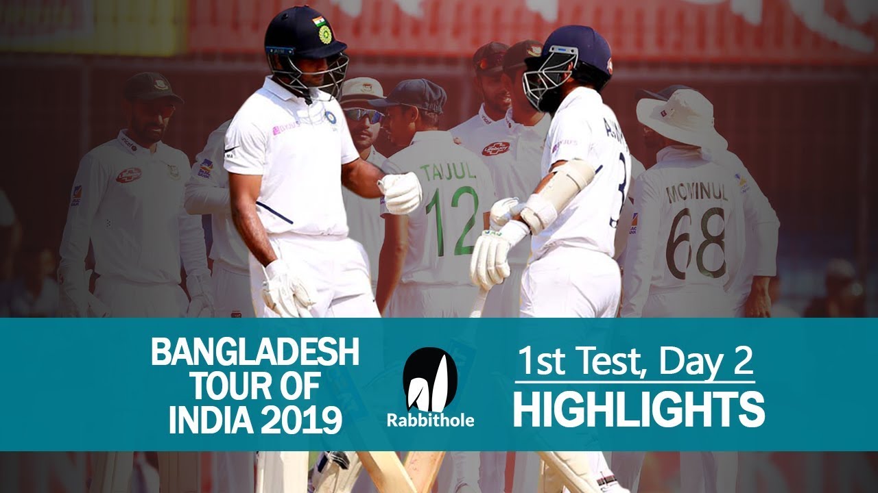 [Highlights] : Bangladesh vs India | Day 2 | First Test | Bangladesh Tour of India 2019